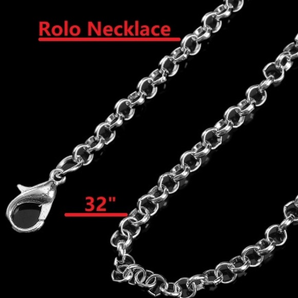 Jewelry - 3 Pack - New 32" Silver Plated Rolo Chain Necklace